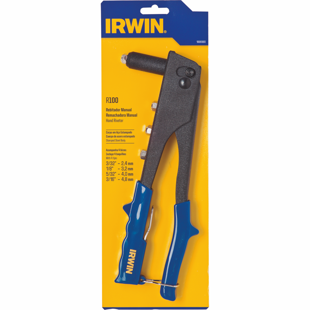 Rebitador Manual Irwin R100 1886980 Para Rebites de 3,2 a 4,8mm