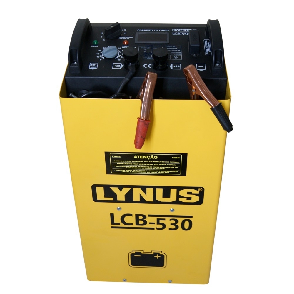 Carregador e Auxiliar de Partida Lynus LCB-530 carrega baterias até 800 ampéres