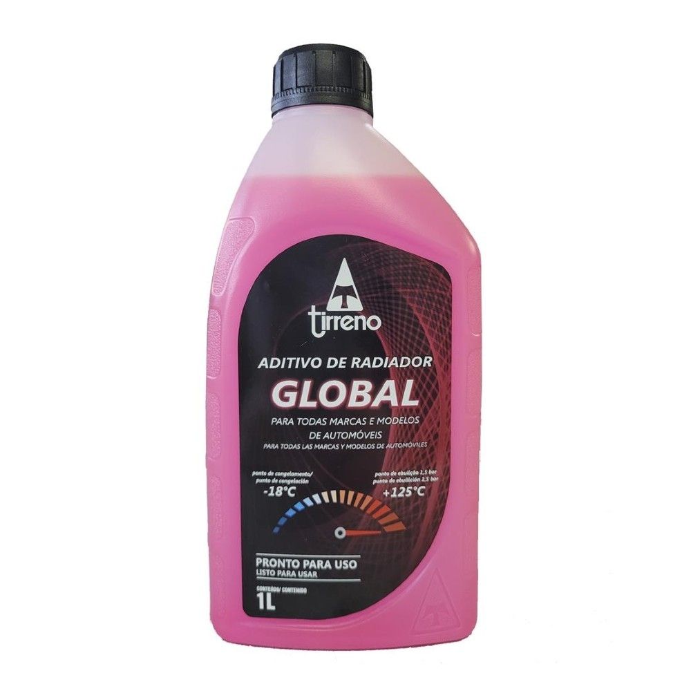 Aditivo Radiador Pronto Uso TIRRENO Pink 1 Litro Orgânico - Fórmula Global