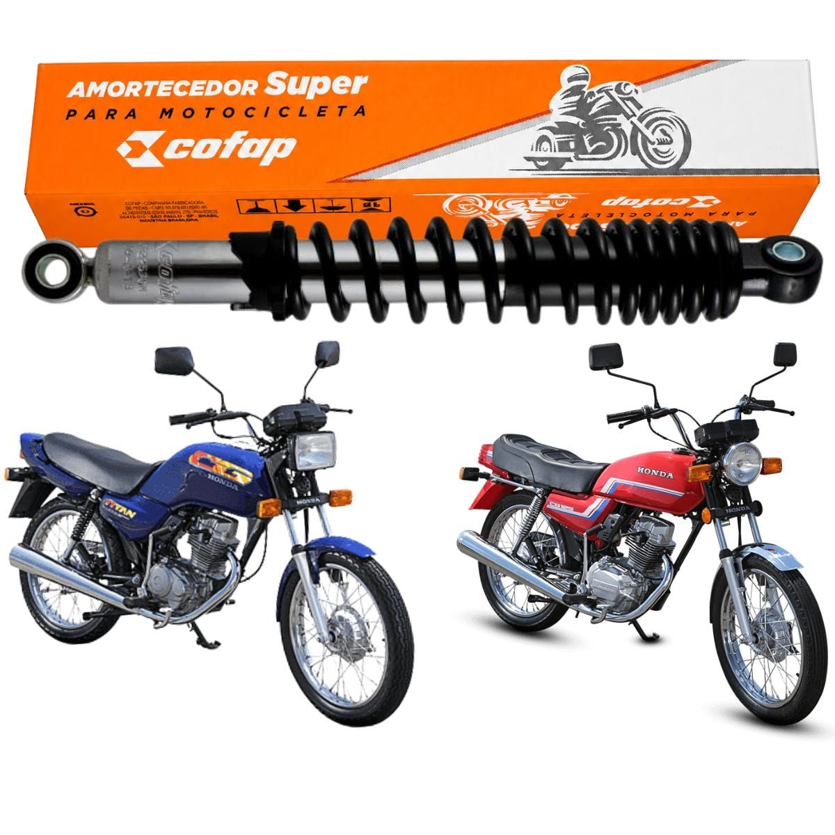 Imagem do produto Amortecedor Honda CG 125 1983 A 1999 Cargo ES KS TITAN TODAY