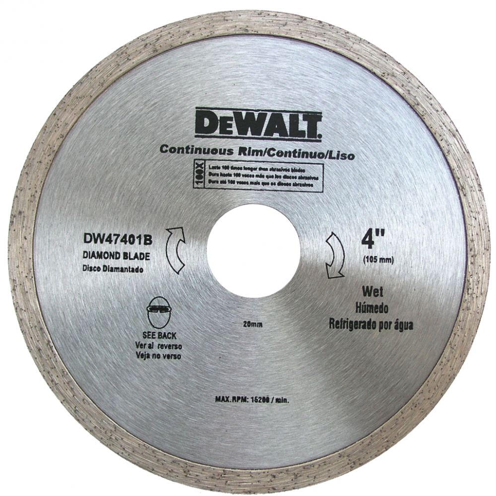 Disco Diamantado Liso DeWalt DW47401BHP 4" (105mm)