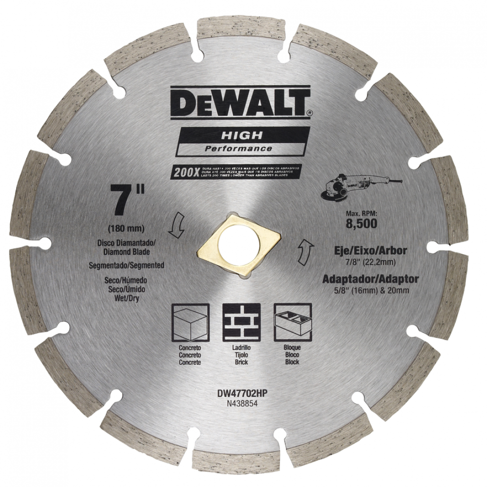 Disco Diamantado Segmentado DeWalt DW47702HP 7" (180mm)