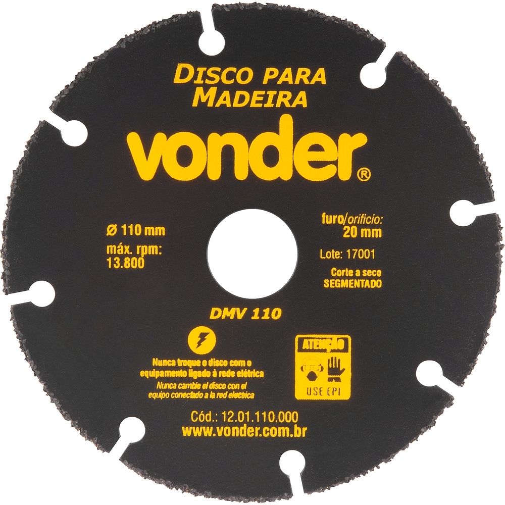 Disco Serra Para Madeira 110mm (4.3/8") Vonder 1201110000