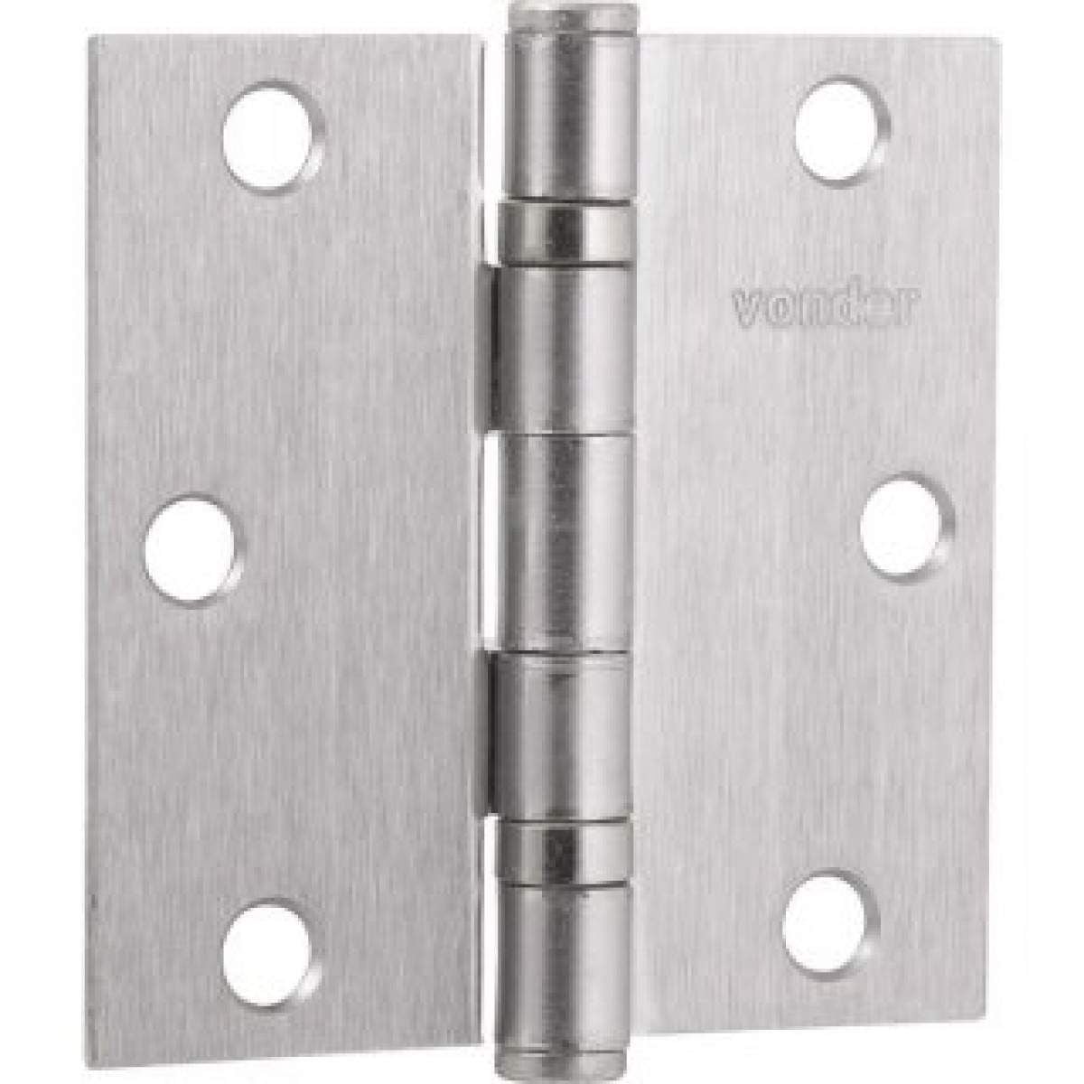 Imagem do produto Dobradiça Para Porta 3.1/2" Niquelada - Vonder