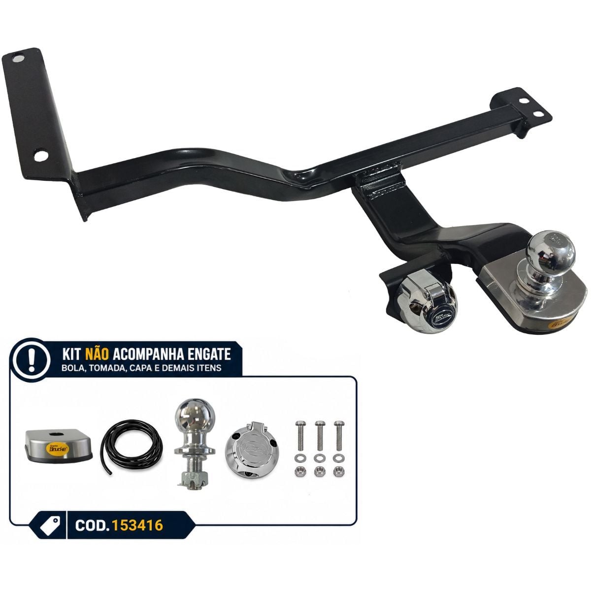 Imagem do produto Engate Reboque Fixo 700Kg VW Fox/CrossFox 2003 A 2022 Brucke