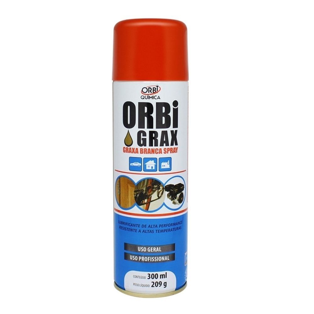 Graxa Branca Spray OrbiGrax 300ml 1539 Orbi Química