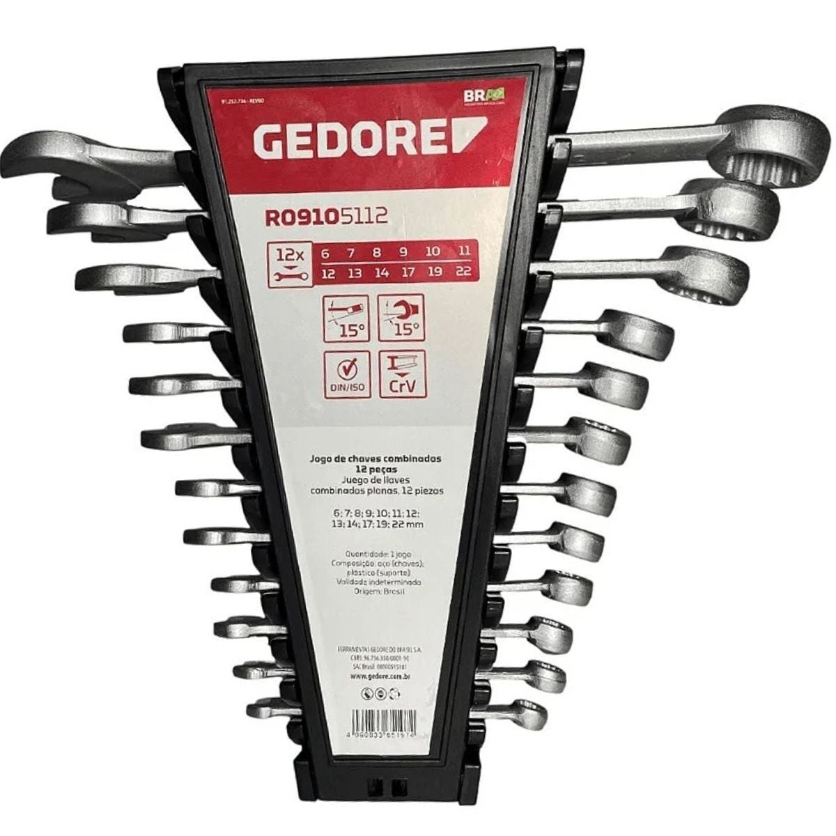 Imagem do produto Jogo Chave Combinada 6 A 22mm 12 Peças Gedore Red