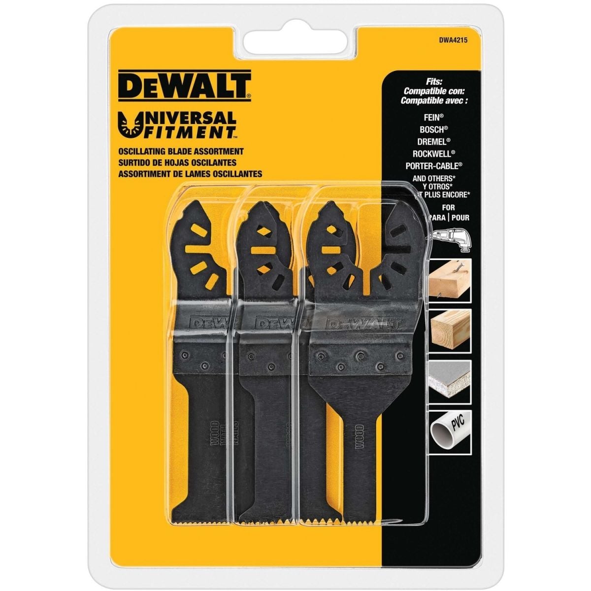 Imagem do produto Jogo de Lâminas Para Multiferramenta 3 peças DWA4215 DeWalt