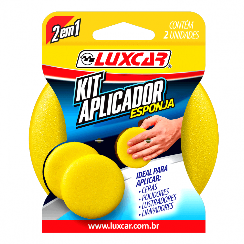 Kit Aplicador Esponja 2 em 1 4448 Luxcar