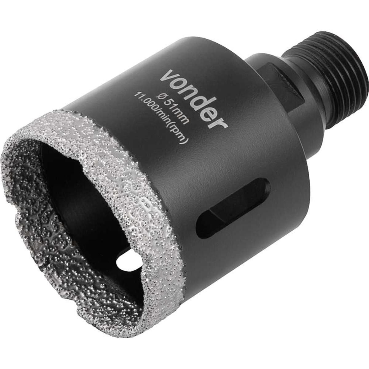 Imagem do produto Serra Copo Diamantada Vonder 51mm para Esmerilhadeira M14