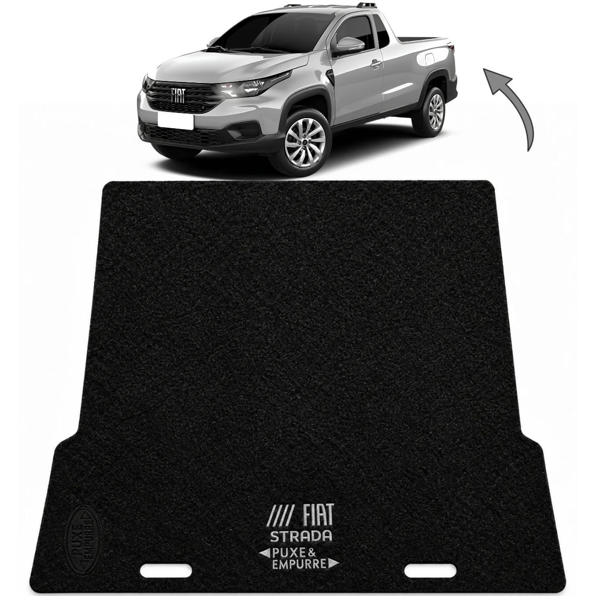 Imagem do produto Tapete Puxe Empurre Fiat Strada 1998 A 2025 Cabine Simples