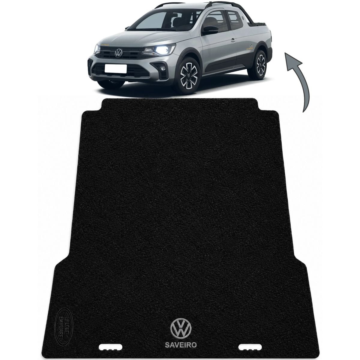 Imagem do produto Tapete Puxe Empurre VW Saveiro 2009 A 2025 Cabine Simples