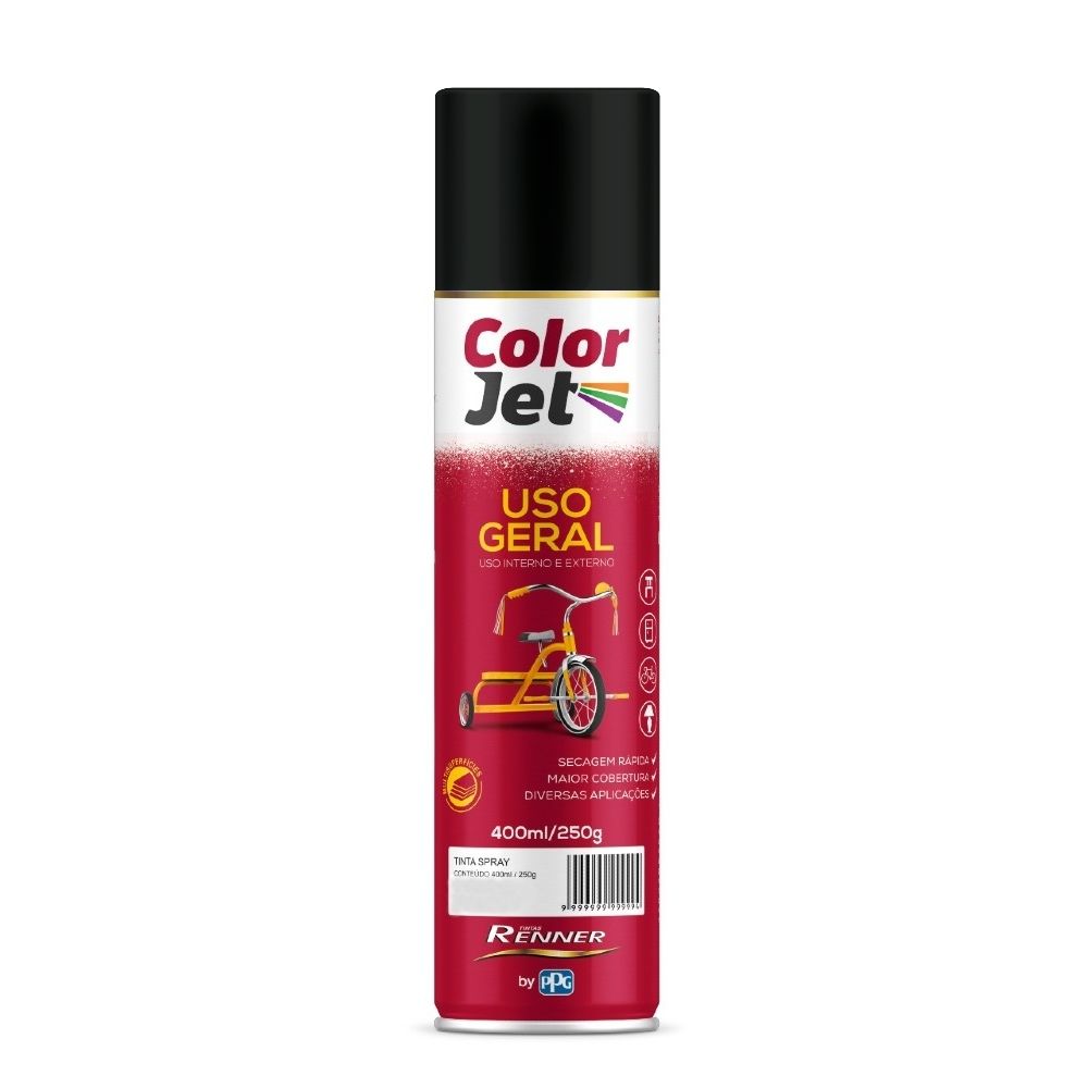 Tinta Spray Preto Fosco 400ml Renner