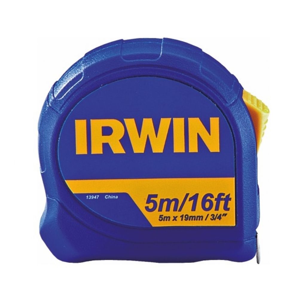 Trena Irwin 5m Standard Com Fita De Aço Botão De Trava