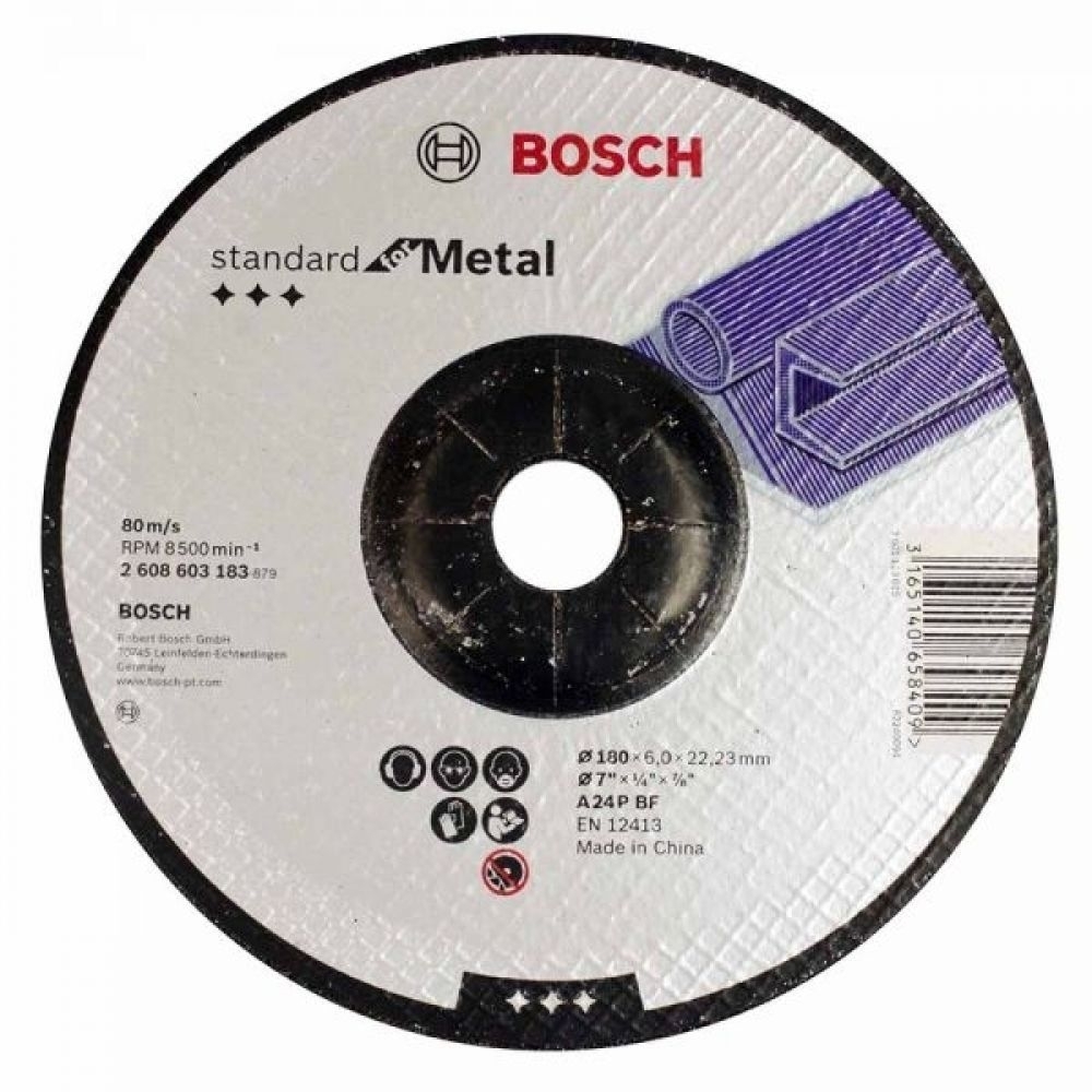 Disco Desbaste Bosch Metal 7 X 1/4 X 7/8