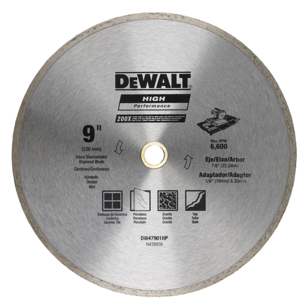 Disco Diamantado Liso DeWalt DW47901BHP9" 230mm