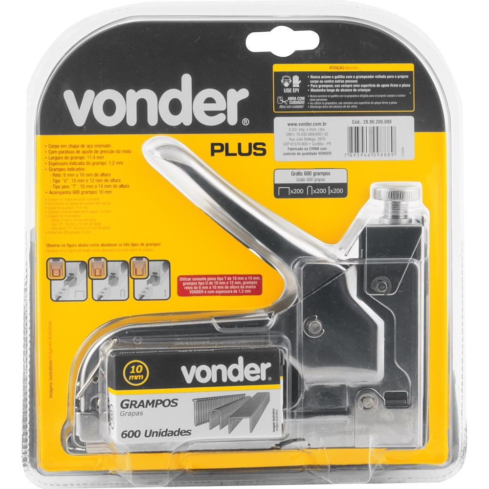 Grampeador e Pinador Vonder Plus 2898200000