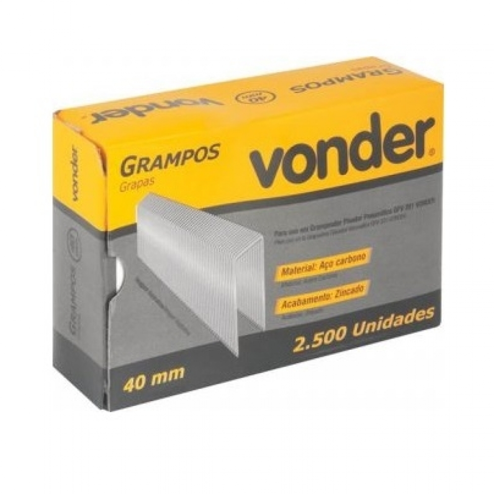 Vonder - Grampo 40mm GPV-201 Caixa Com 2500pçs