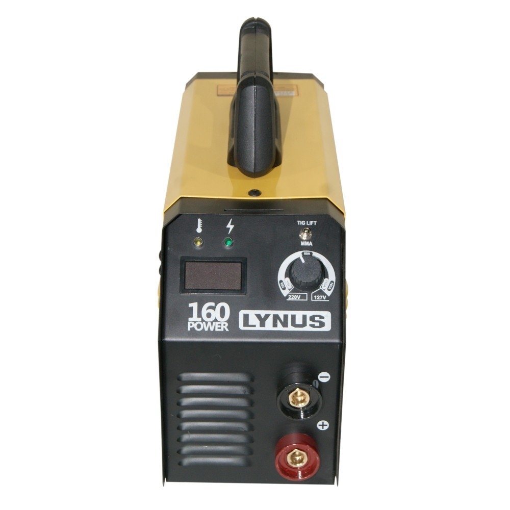 Inversor Solda Elétrica MMA Lynus LIS-160 Power Visor Digital Com Amperagem da Solda