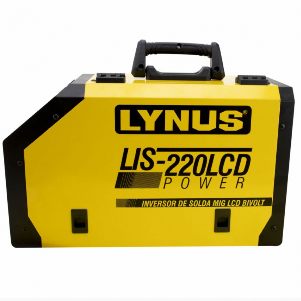 Inversor de Solda Elétrica, MIG e TIG Lynus LIS-220LCD Sinérgica 200A 220V