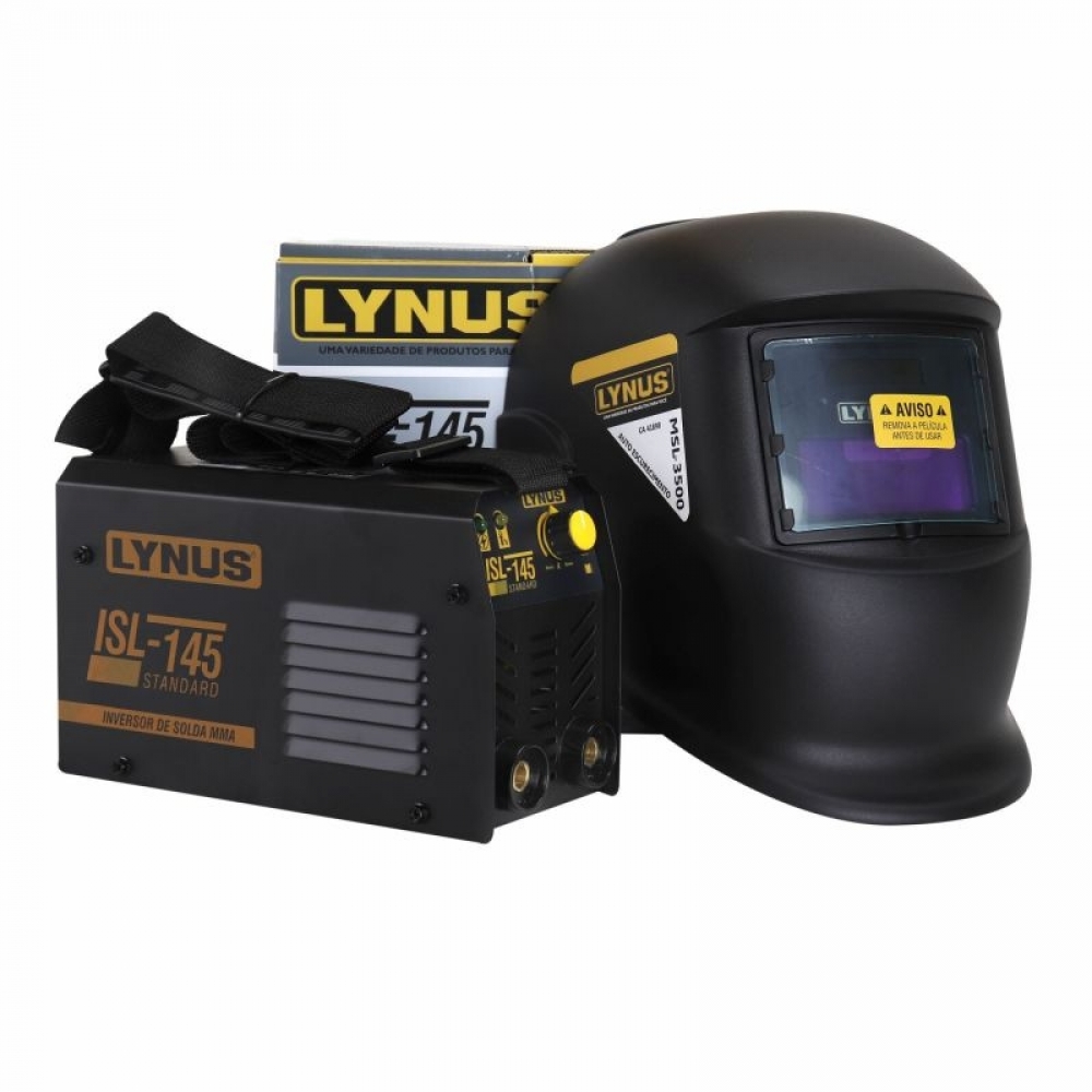 Lynus Kit Inversor Elétrica MMA/TIG 100A 220v + Máscara Automática