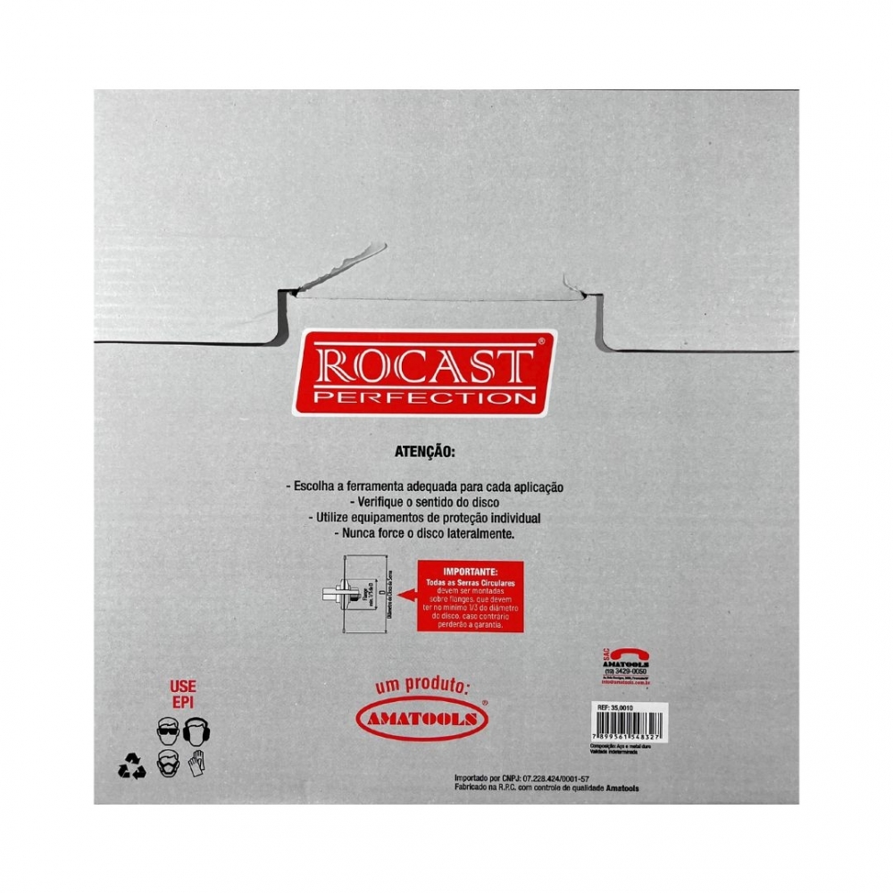 Rocast - Serra Circular/Esquadria 10"x48D Madeira
