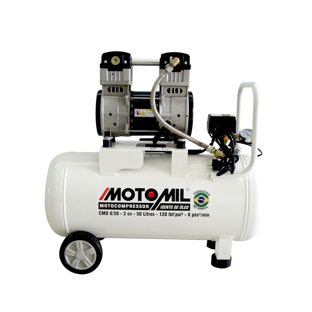 Motomil - Motocompressor Odont. 8Pés 50L 120PSI