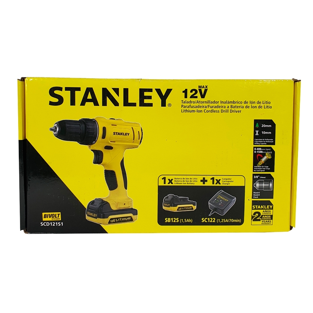 Furadeira e Parafusadeira Stanley SCD121S1-BR Com Embalagem