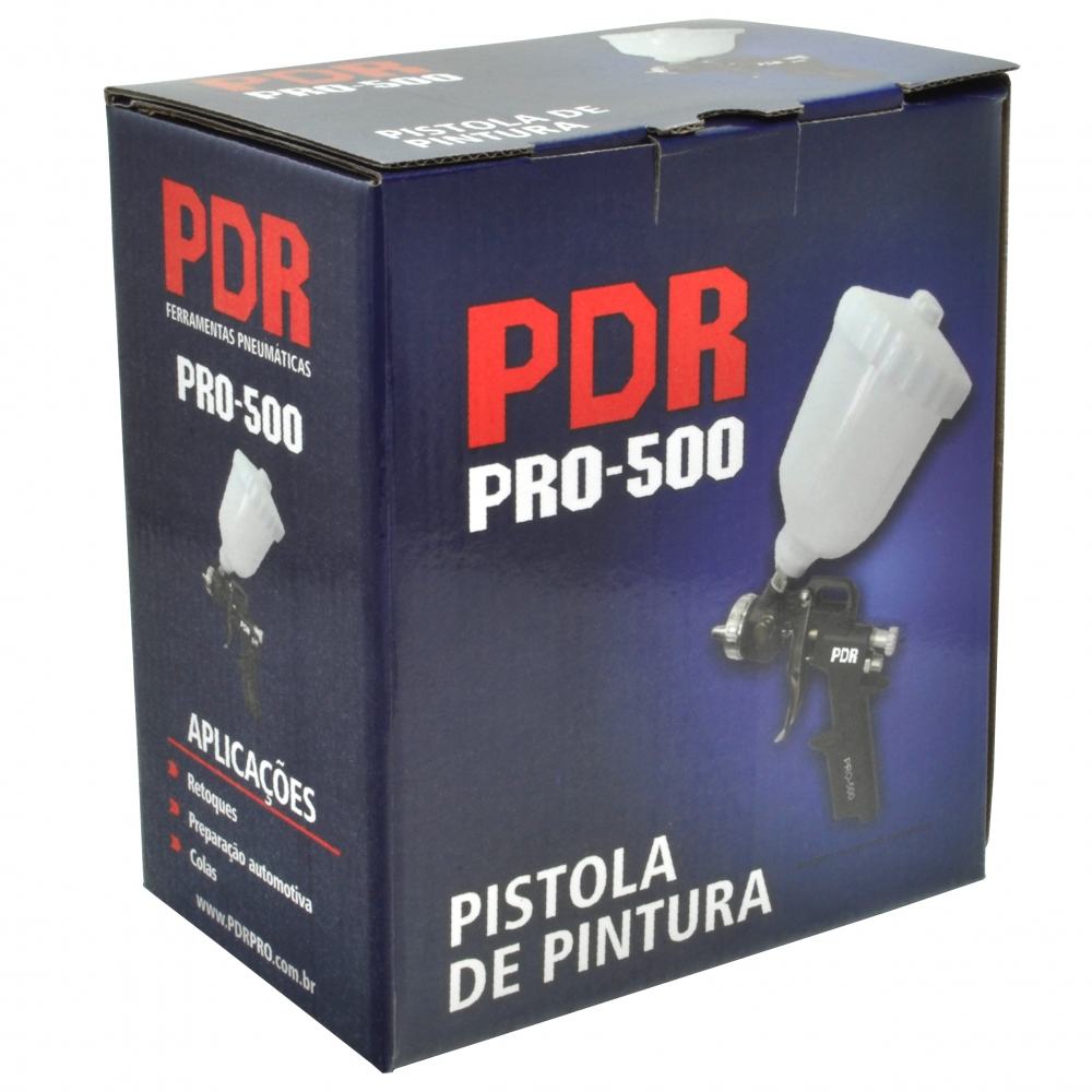 Pistola Pintura Gravidade PDR PRO Bico 1,5mm 500ml