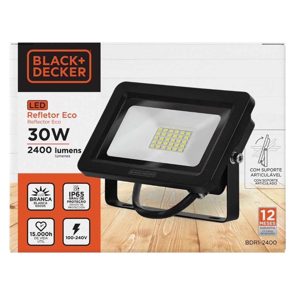 Refletor Black+Decker LED ECO 30W 6500K IP65