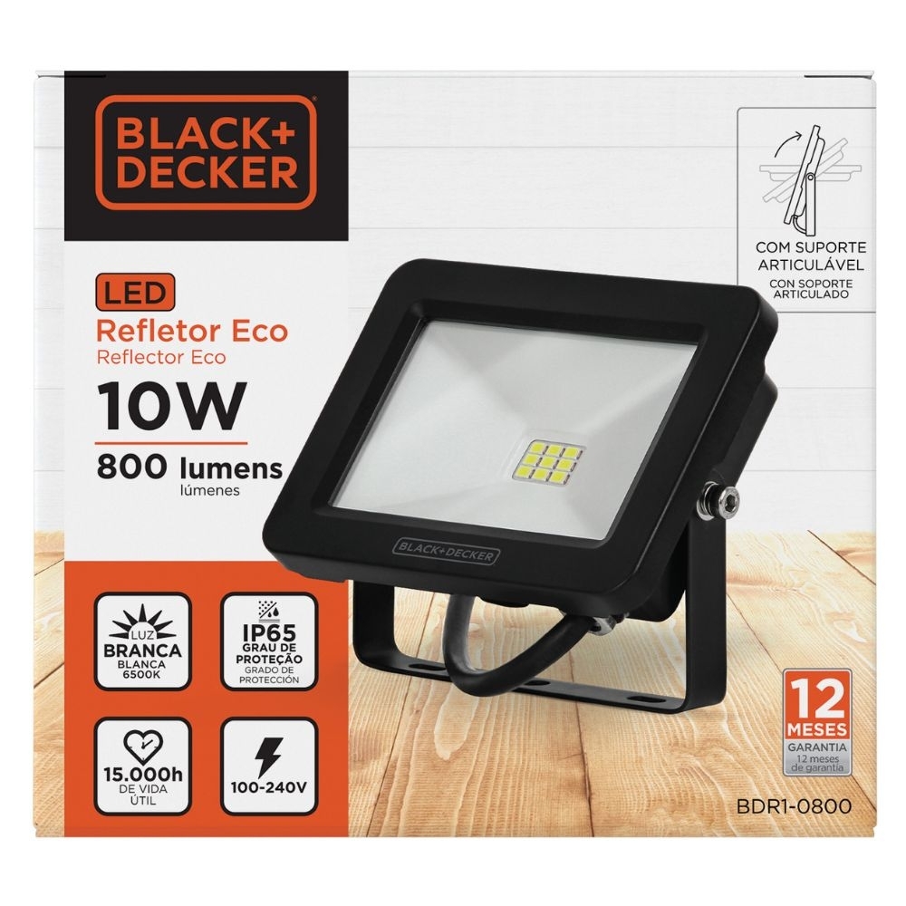 Refletor Black+Decker LED ECO 10W 6500K IP65