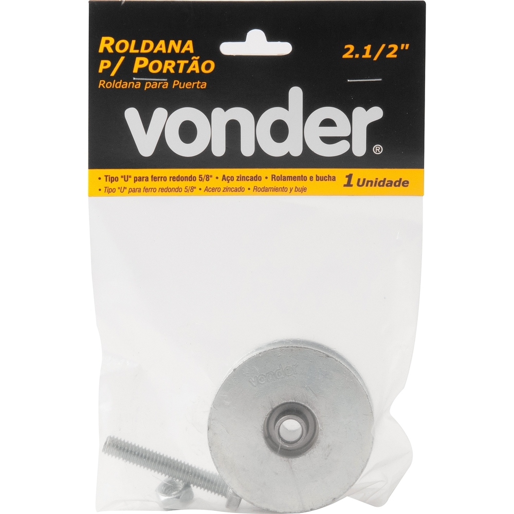 Vonder - Roldana Portão 2.1/2" "U" Zincado