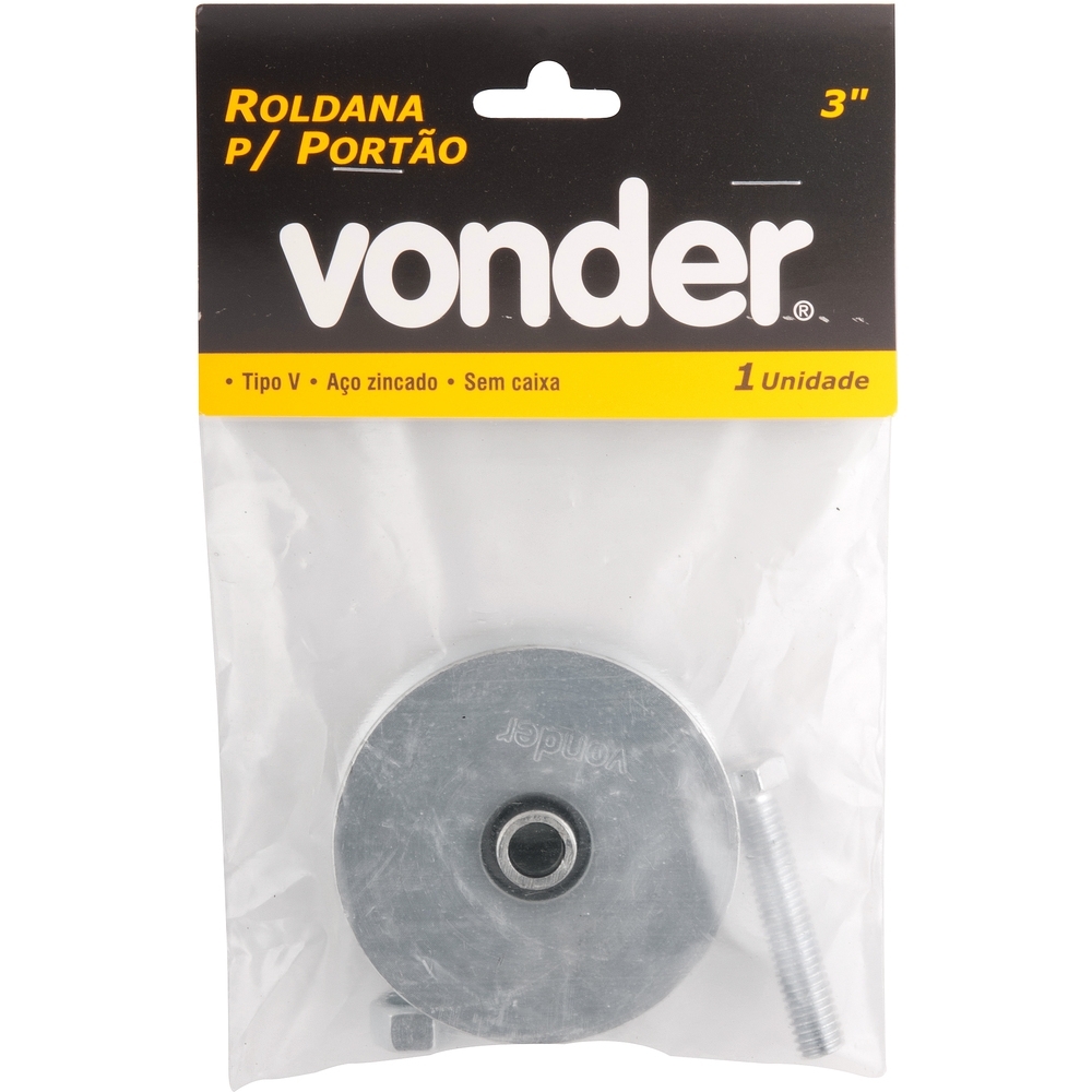 Vonder - Roldana Portão 3" V Aço Zincado