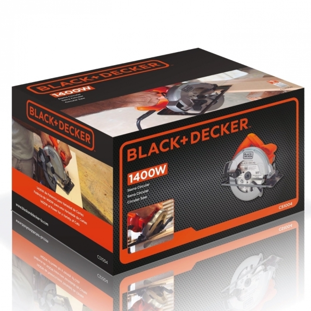 Serra Circular Black+Decker CS1004-B2 7.1/4" 1400W 220V Embalagem