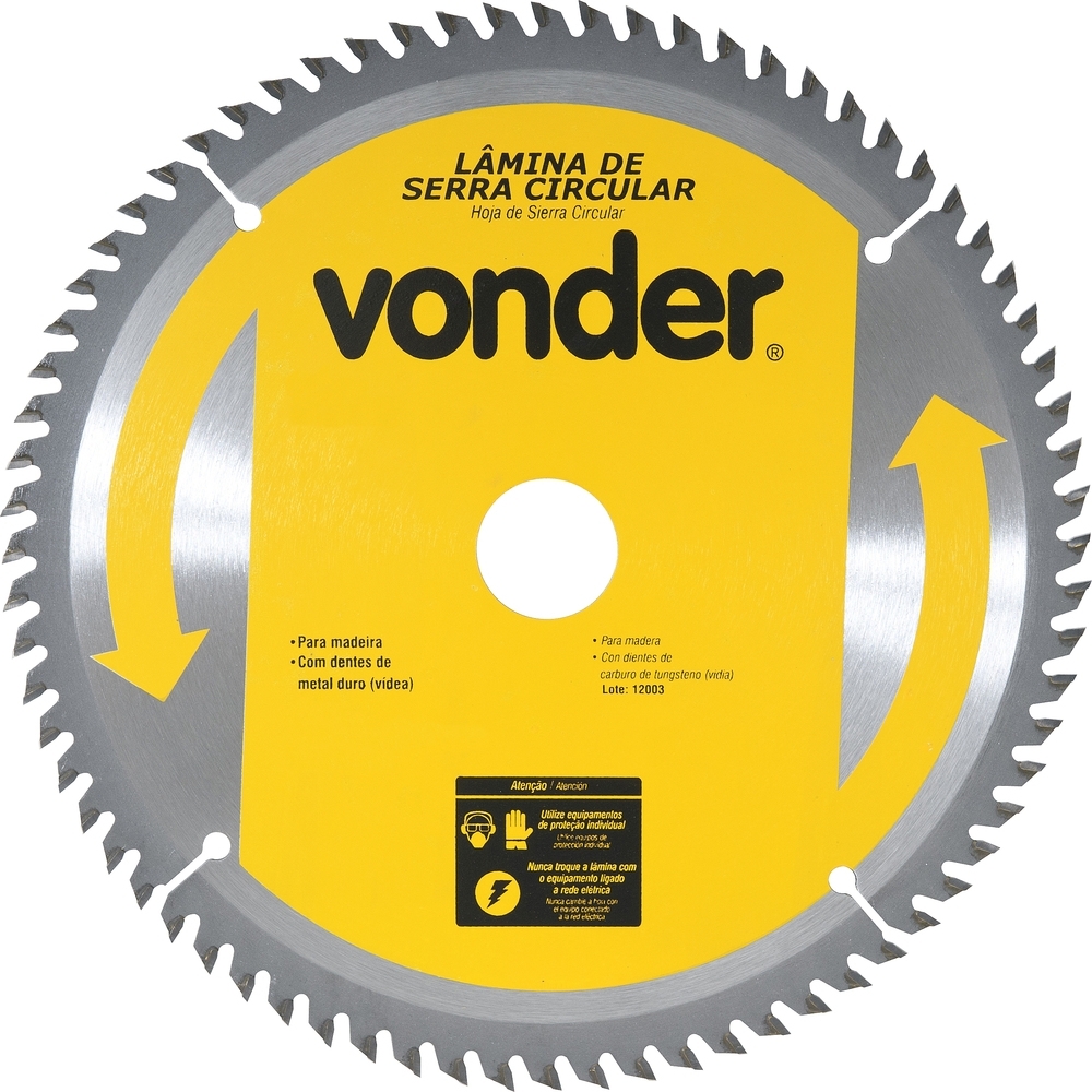 Vonder - Serra Circular/Esquadria 250mm 60 Dentes Madeira