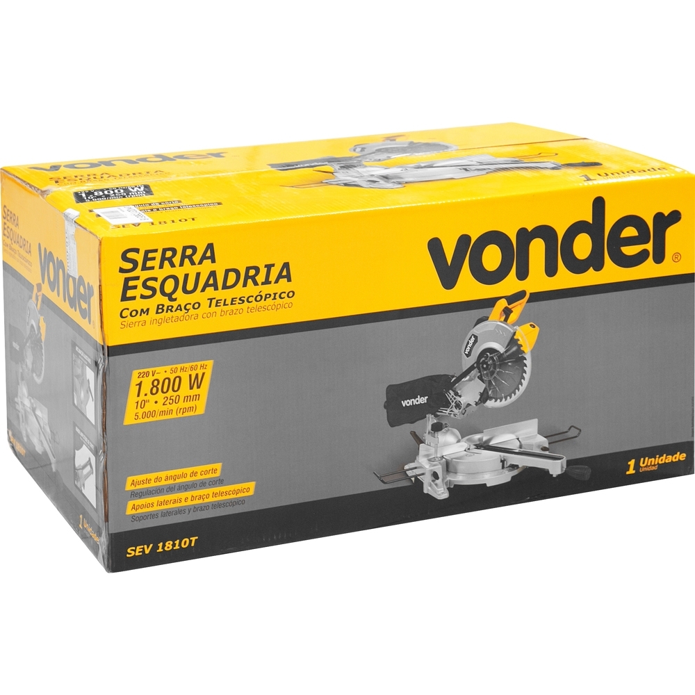 Vonder - Serra Esquadria 10" 1800W Telescópica SEV1810T
