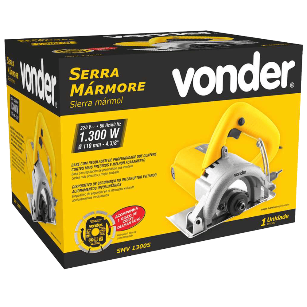 Vonder - Serra Mármore 4.3/8" 1300W 220V