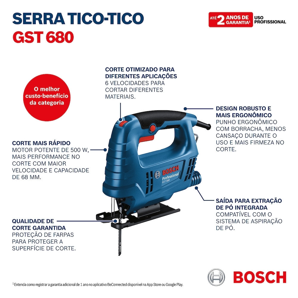 Serra Tico Tico Bosch GST680 500W 220V