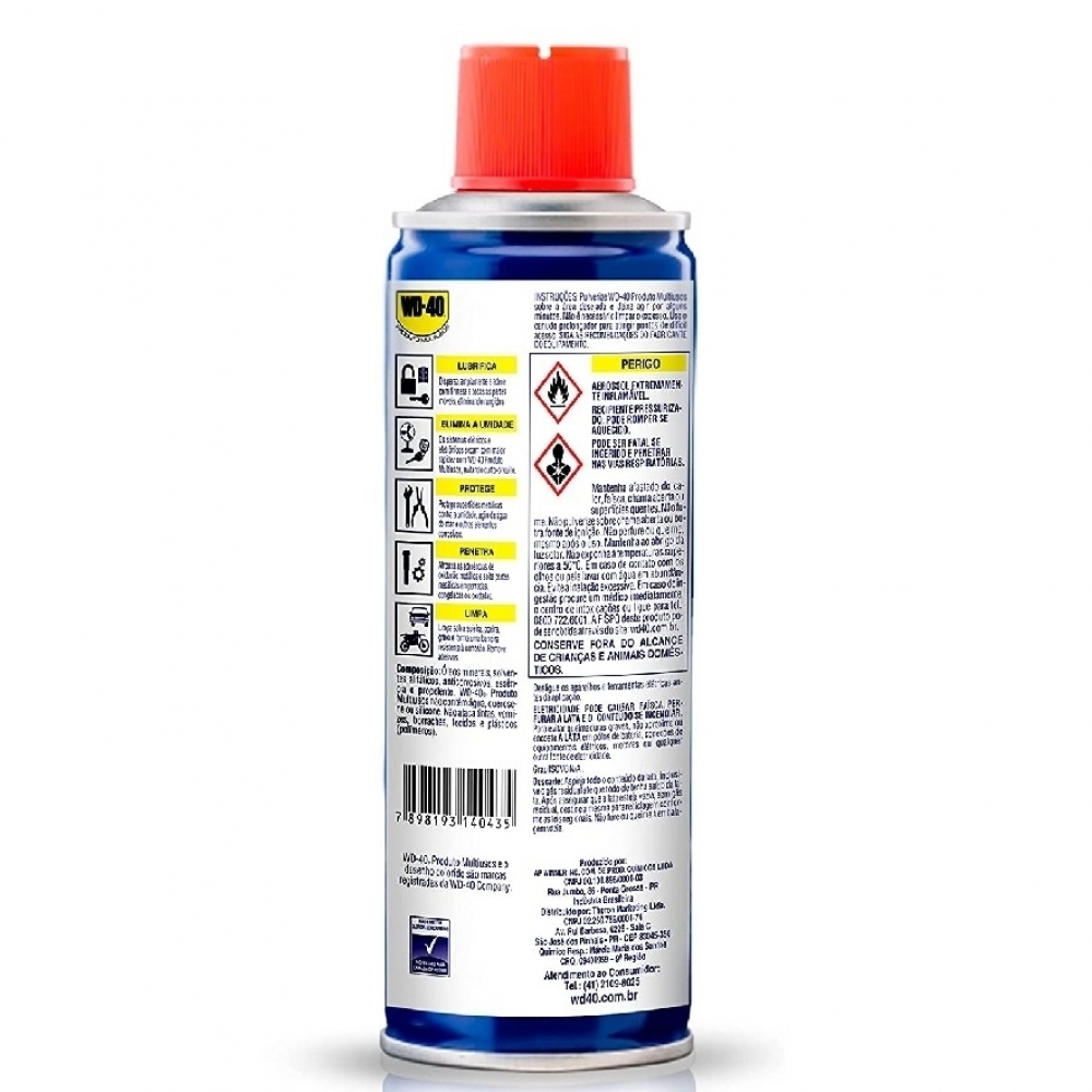 Spray Desengripante WD40 300ml parte traseira
