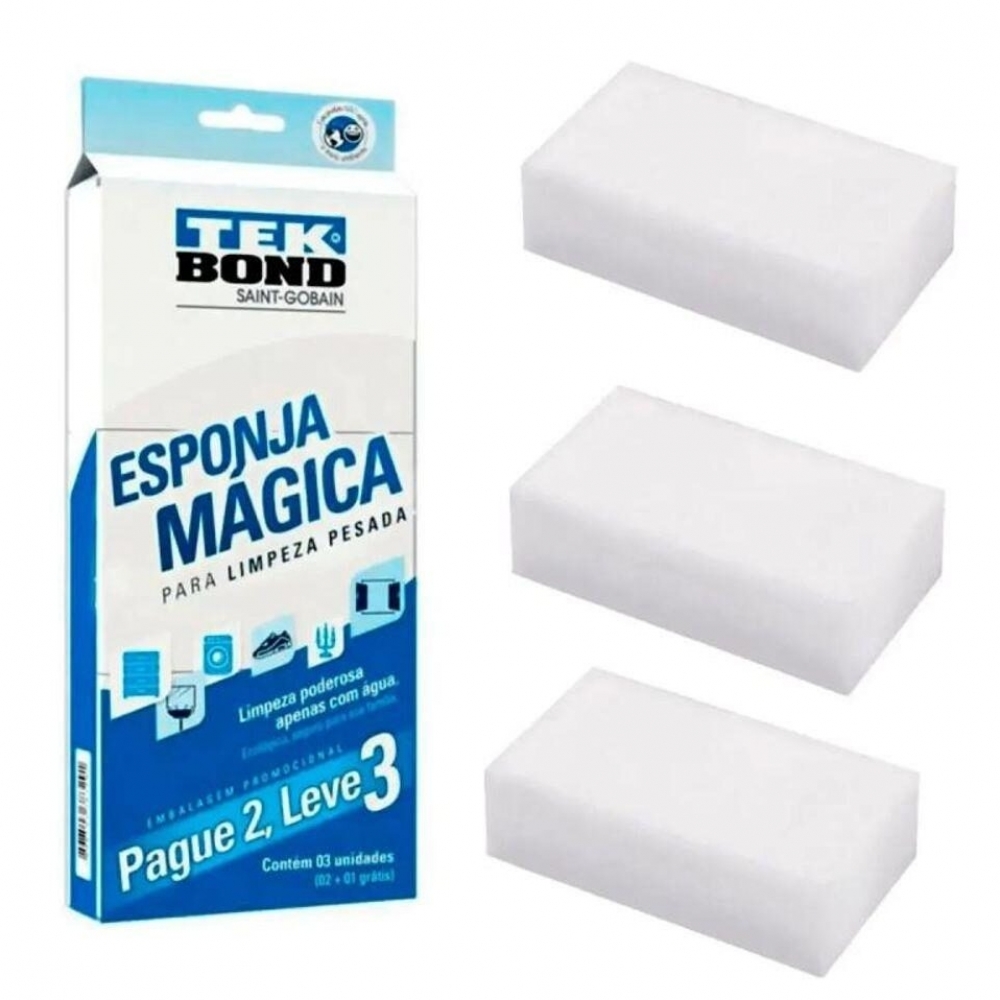 Esponja Magica Com 3 peças - TEKBOND-24361000302