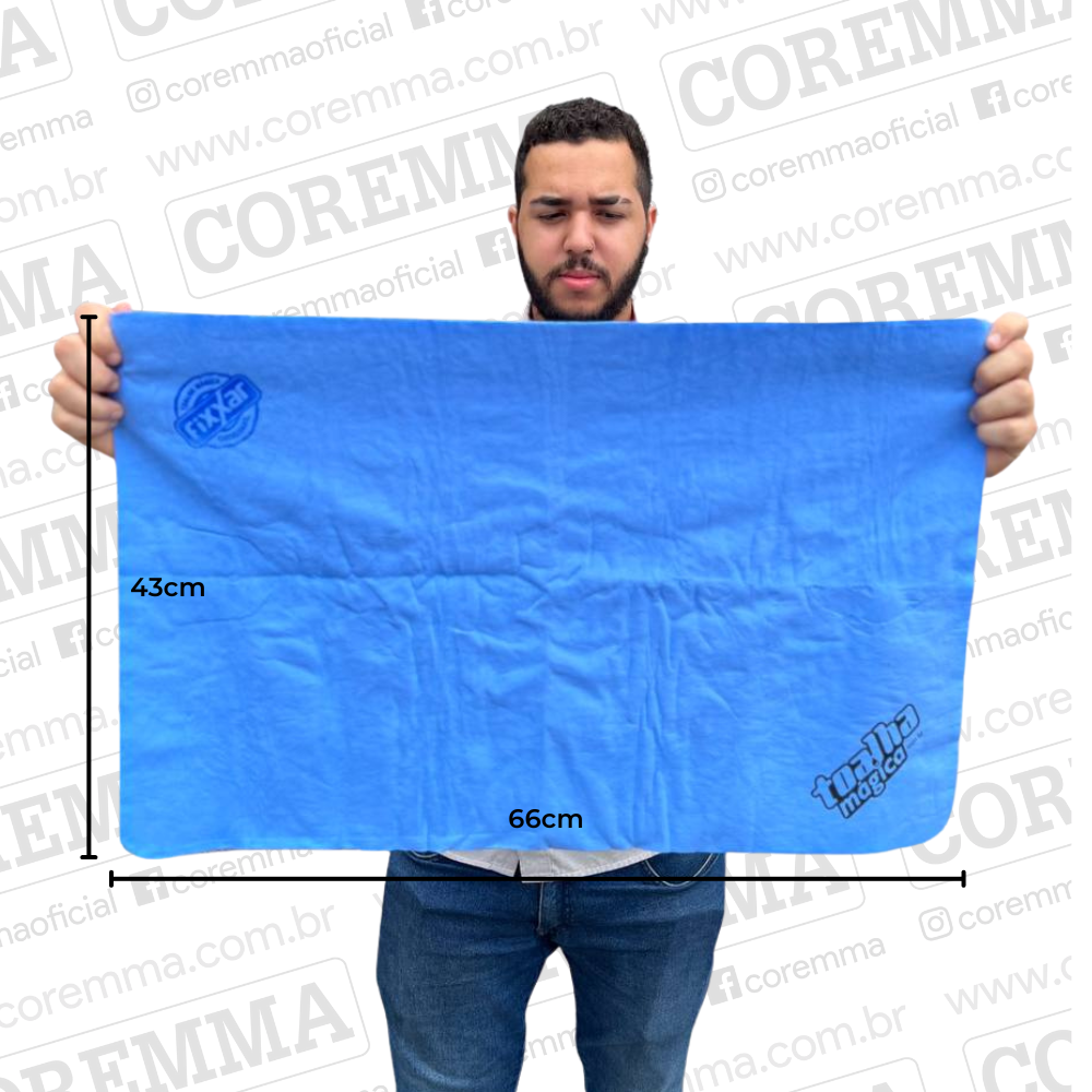Toalha Mágica Azul 66 x 43 cm