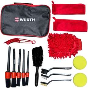 Imagem do produto Kit Limpeza Automotiva De 16 Peças Com Estojo Wurth